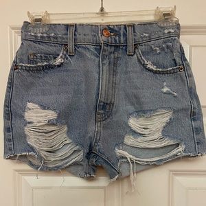 Revice Denim High Waisted Cut Off Shorts Size 24